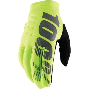 100% Youth Brisker Gloves - Fluo Yellow