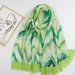 230320 Hot stamping karst printed scarf