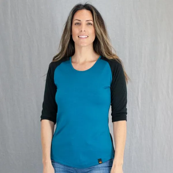 3/4 Sleeve Womens Merino T-Shirt