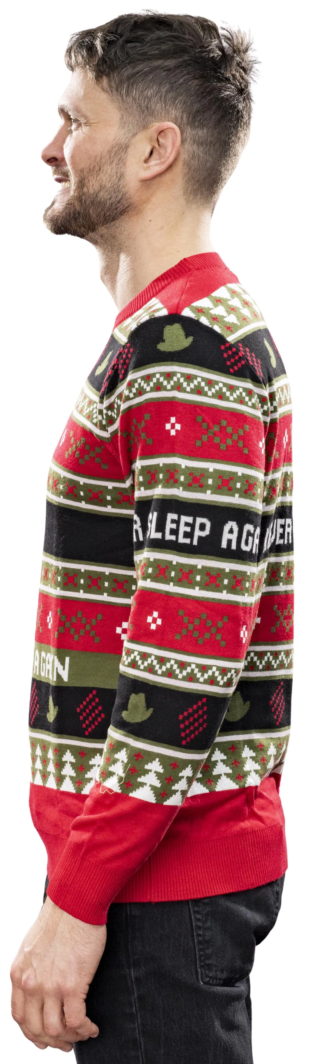 A Nightmare on Elm Street Freddy Krueger Never Sleep Again Knitted Ugly Christmas Sweater - Officially Licensed