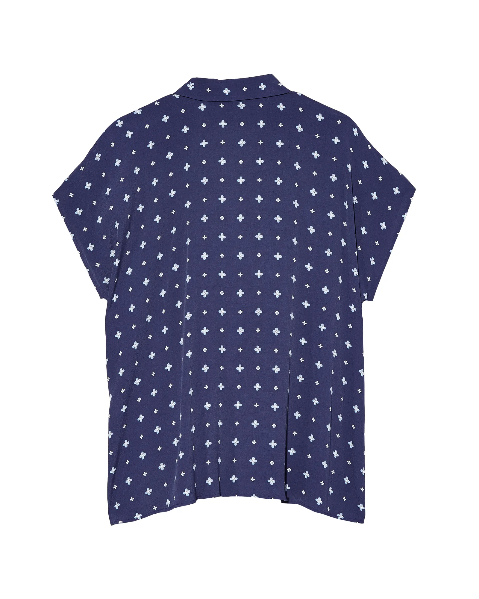 Abigail Collared Knit Blouse | Navy / Light Blue