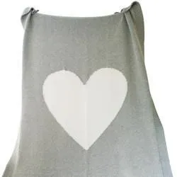 Alimrose Knit Cot Blanket - Heart