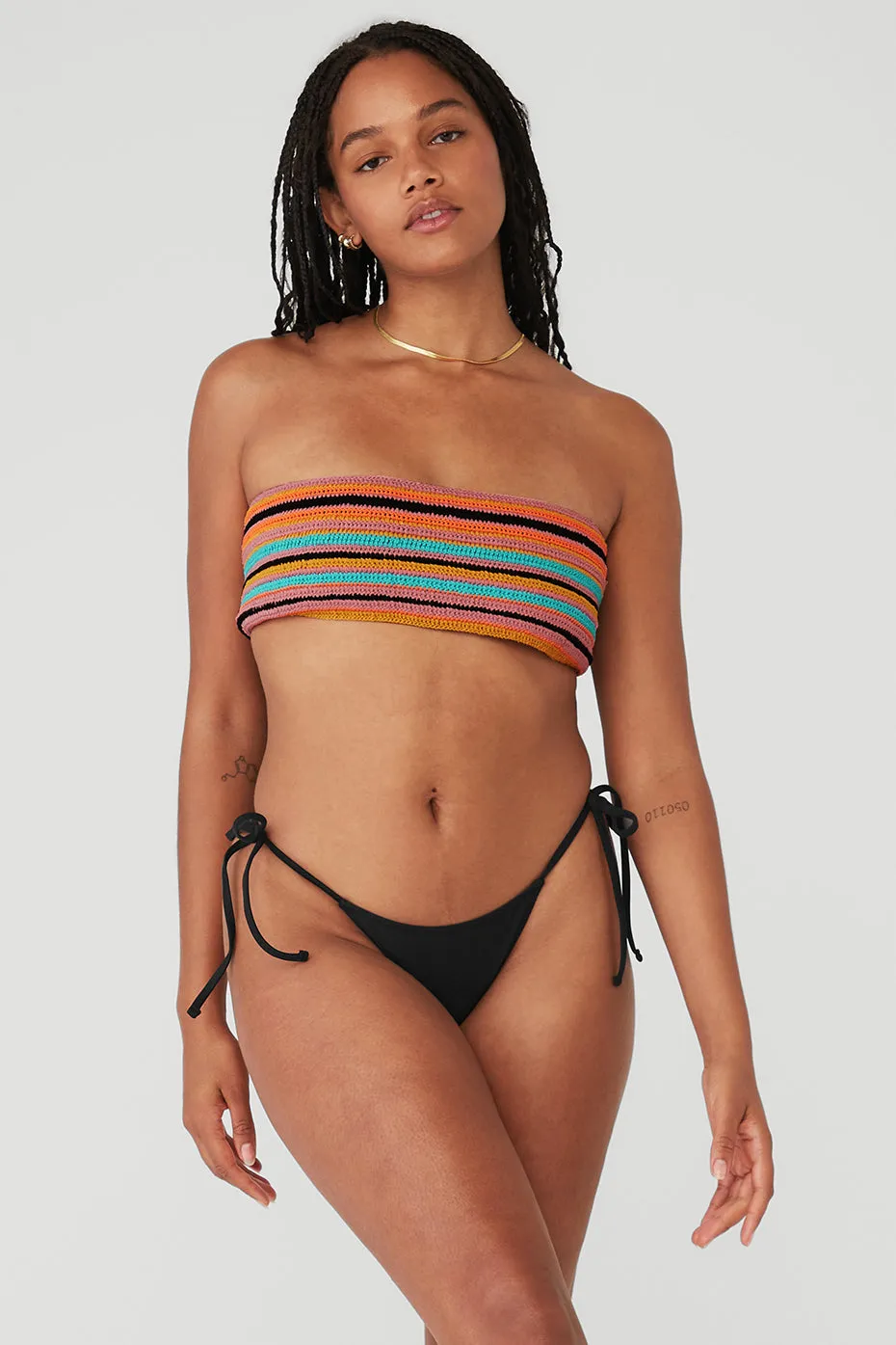 Alo x Tropic of C Crochet Bandeau - Sunset Stripe