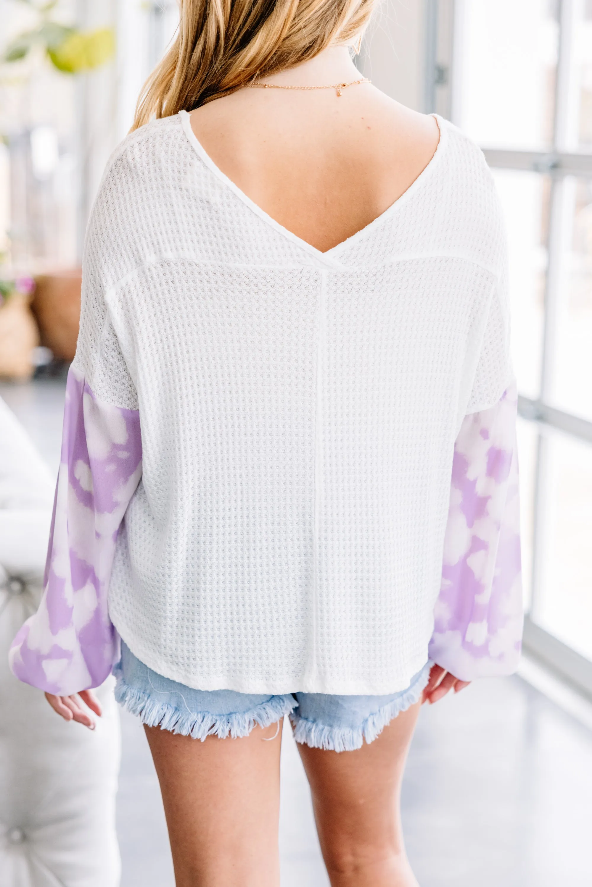 Already On My Mind Lavender Purple Watercolor Top