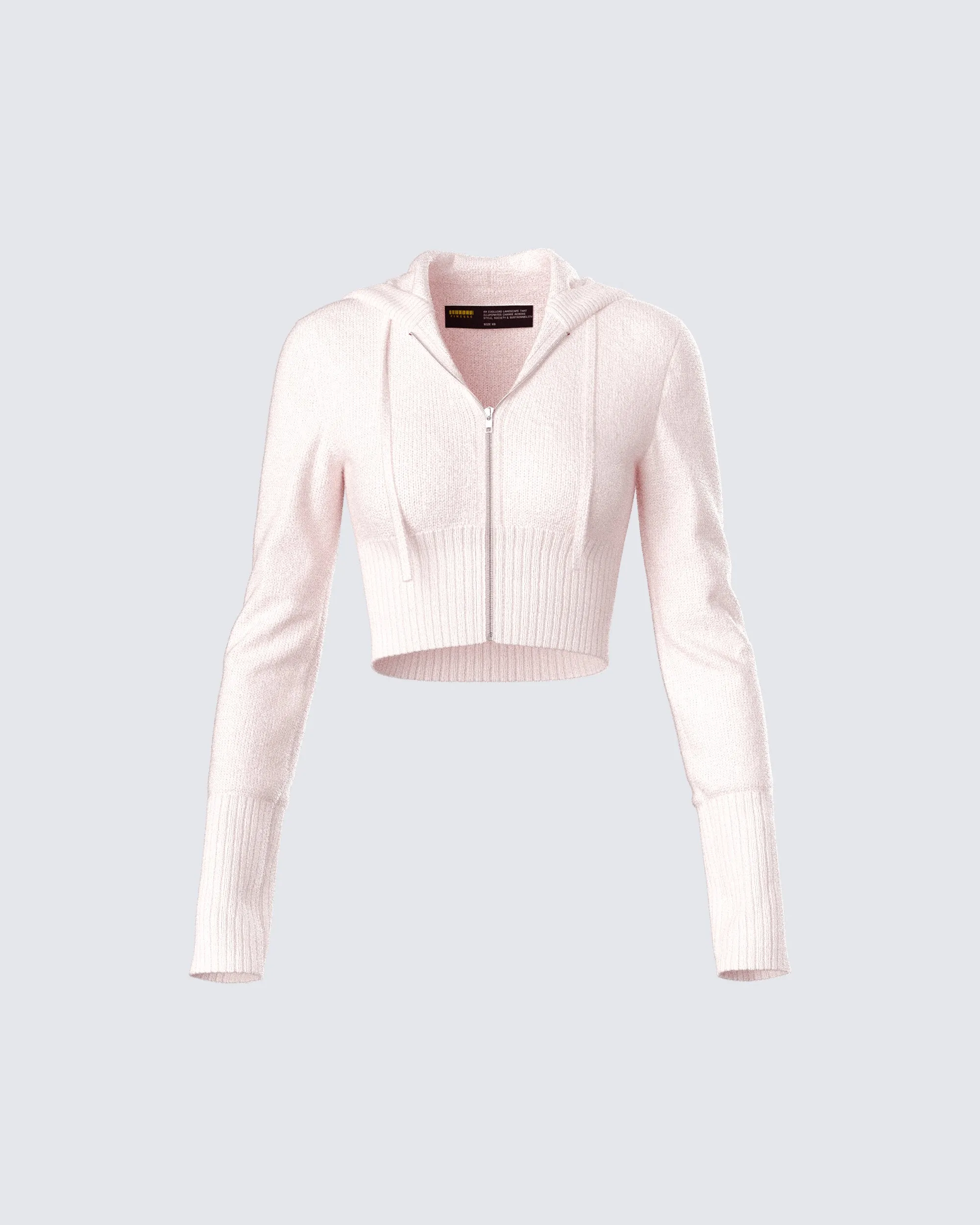 Alyssa Pink Knit Cropped Jacket