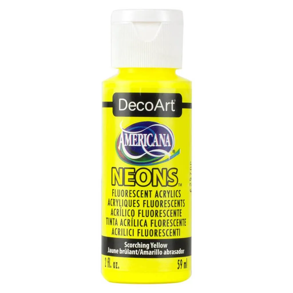 Americana Neon Fluorescent Acrylic Paint 2oz