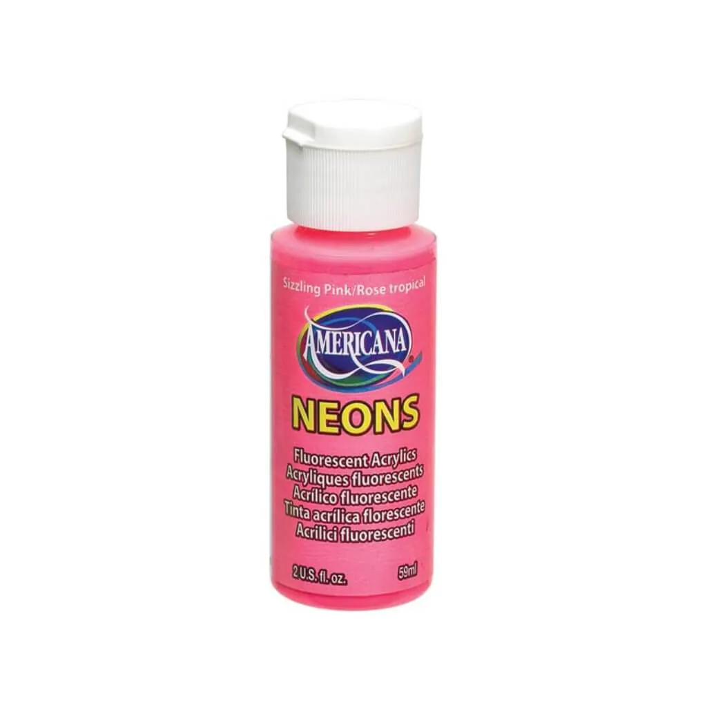 Americana Neon Fluorescent Acrylic Paint 2oz