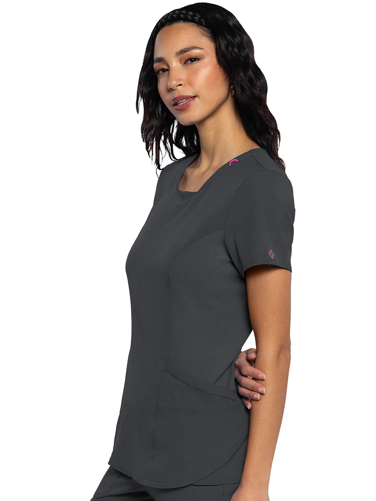 Amp - Women's Stylized V-Neck Top