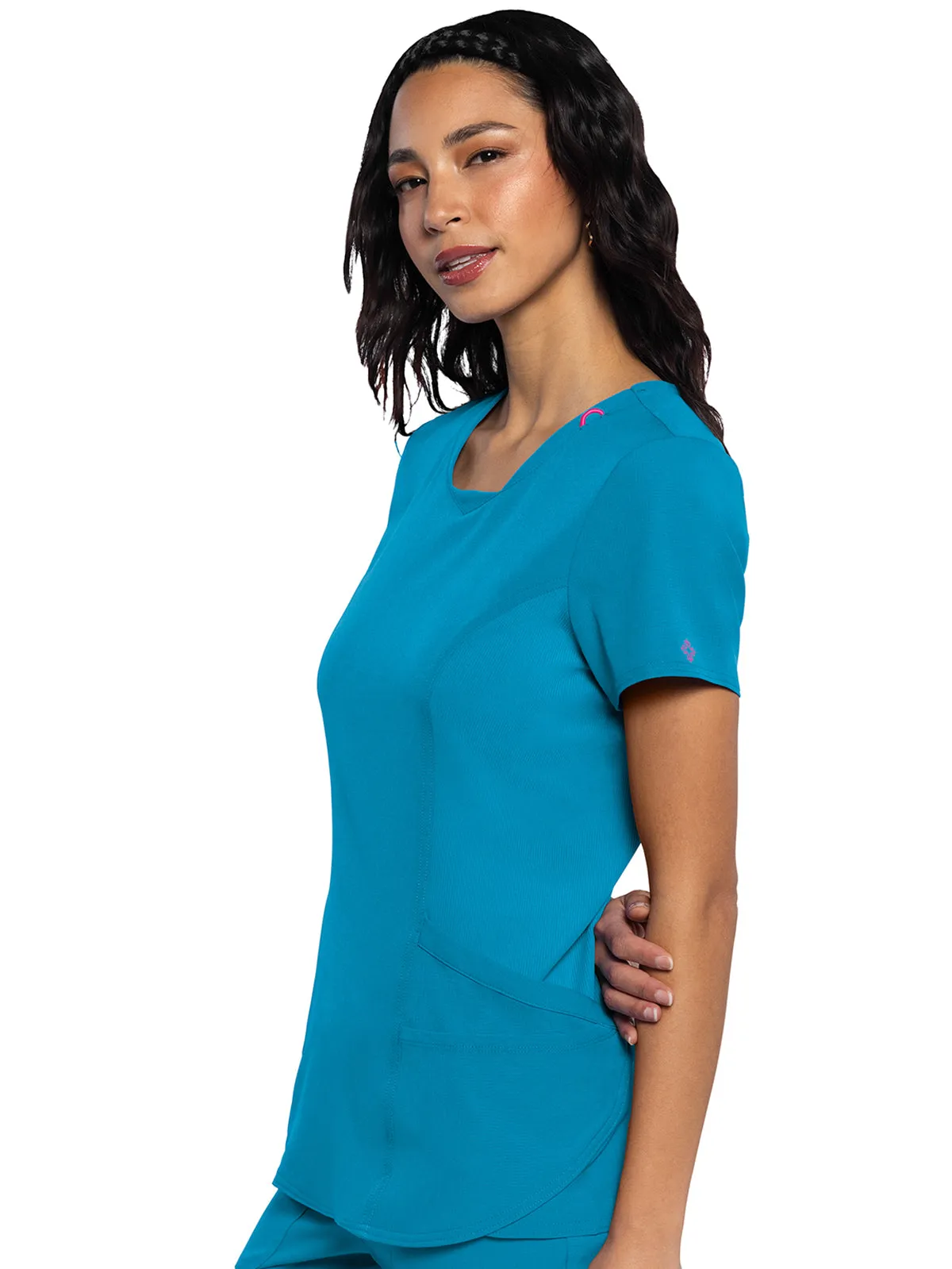 Amp - Women's Stylized V-Neck Top