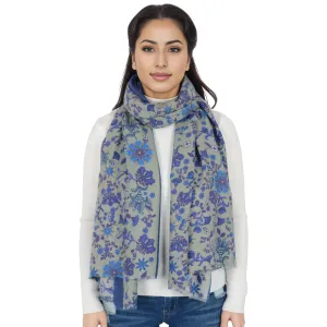 Anna-Kaci Floral Print Scarf Soft Cashmere Feel Shawl Wrap Winter Scarves for Women 74.8 x 25.6 inch