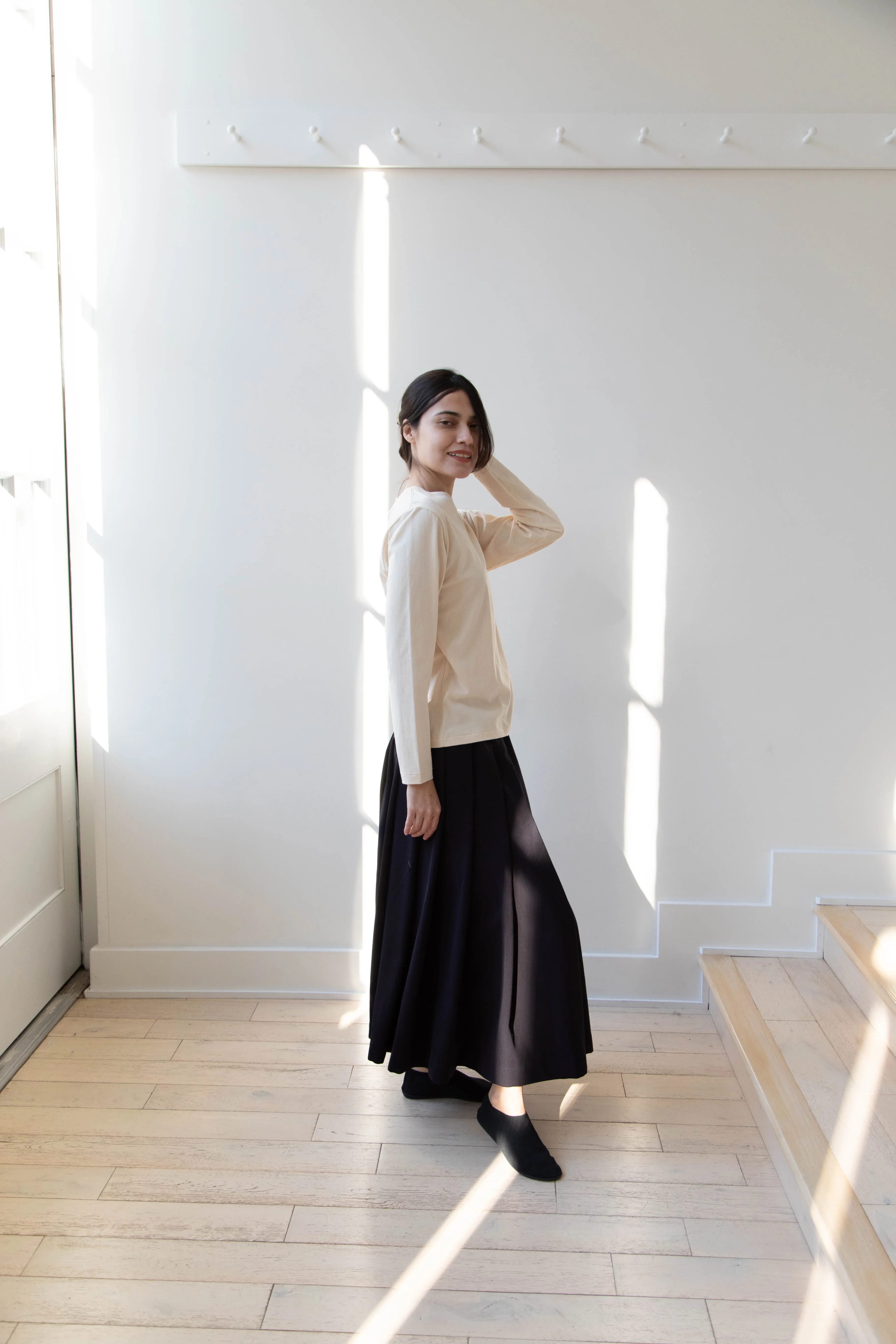 Antipast | Organic Cotton Longsleeve T-shirt in Ivory