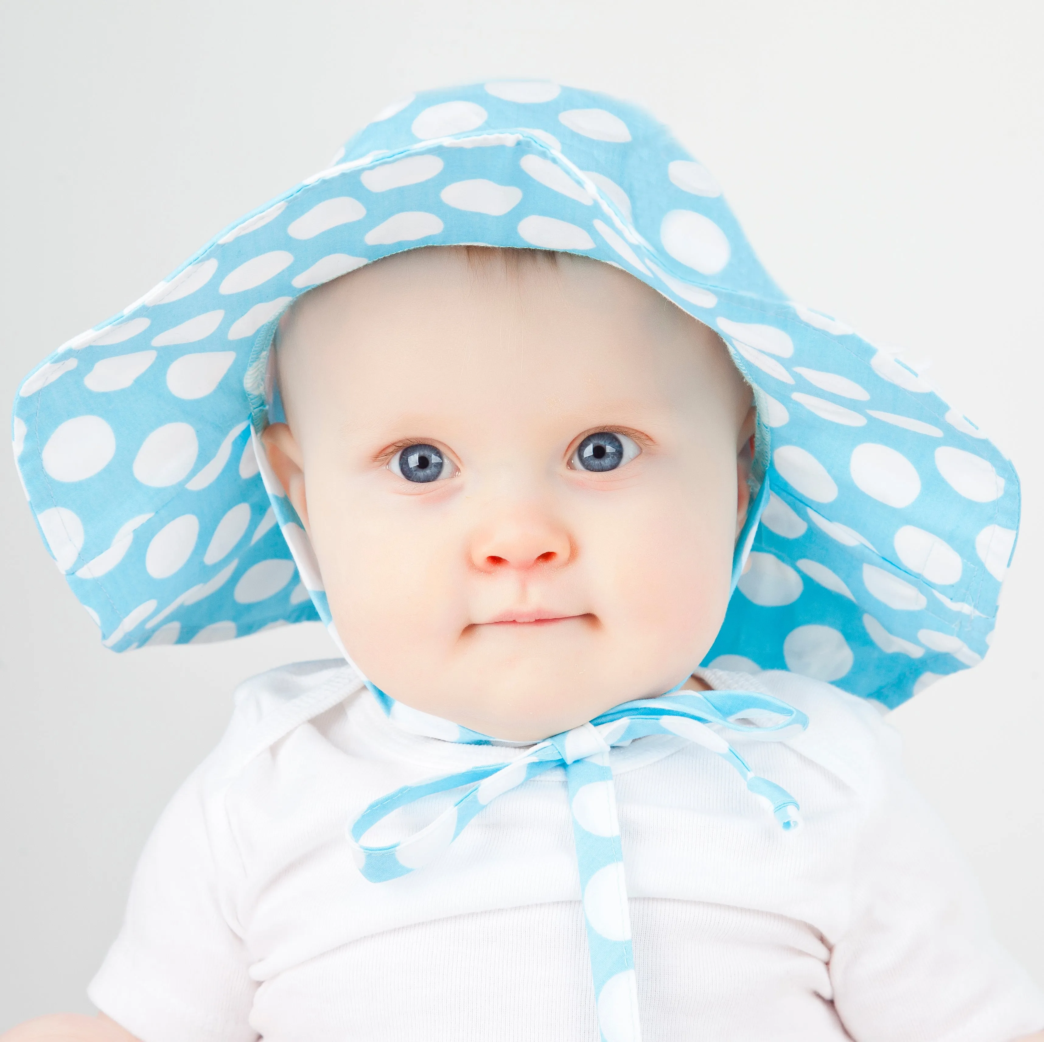 Aqua Blue Baby Sun Hat and Toddler Sun Hat With UPF 50  Rating Infant Sun Hat Newborn Sun Hat