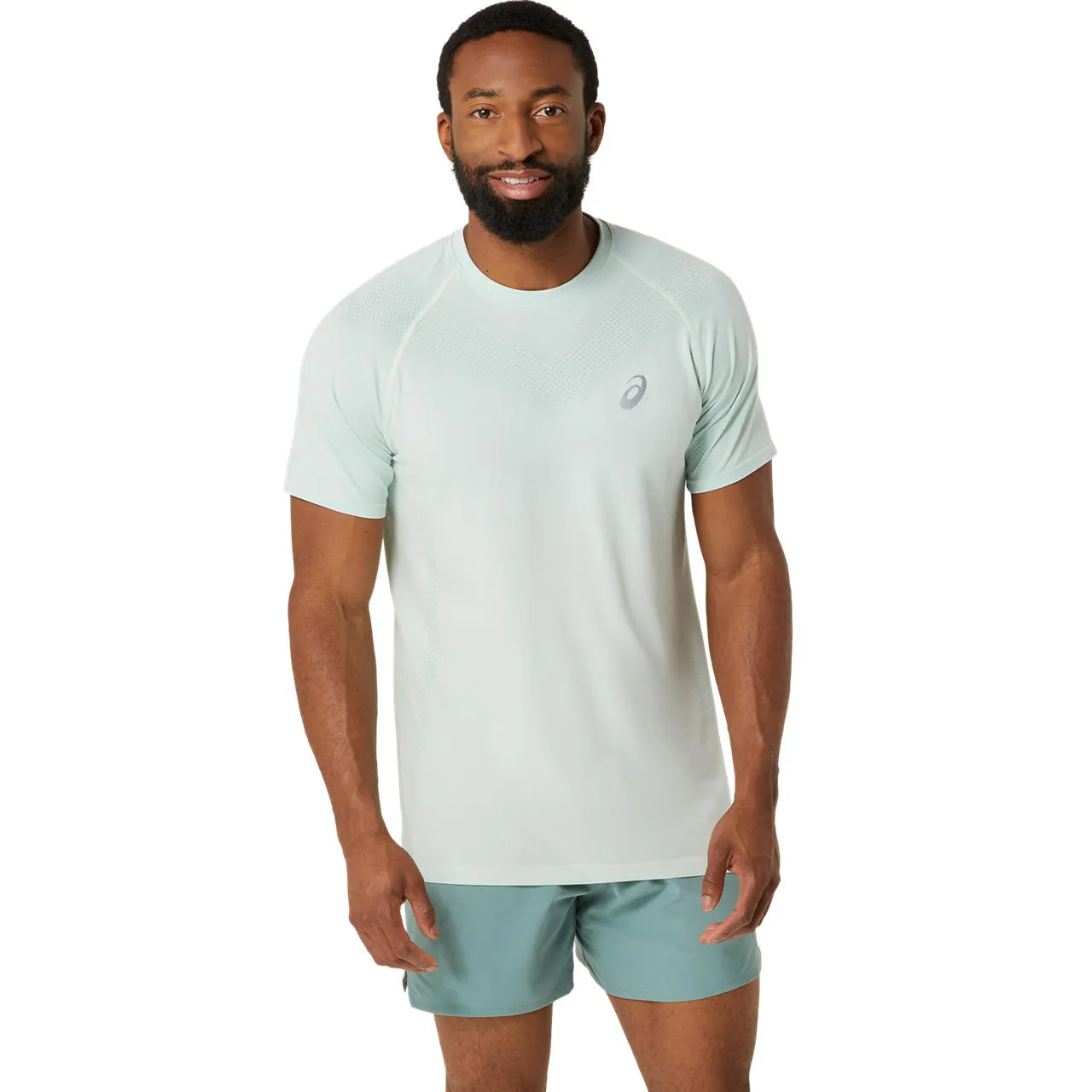 Asics Men&#x27;s Seamless SS Top Light Celadon/Birch | Buy Asics Men&#x27;s Seamless SS Top Light Celadon/Birch here | Outnorth