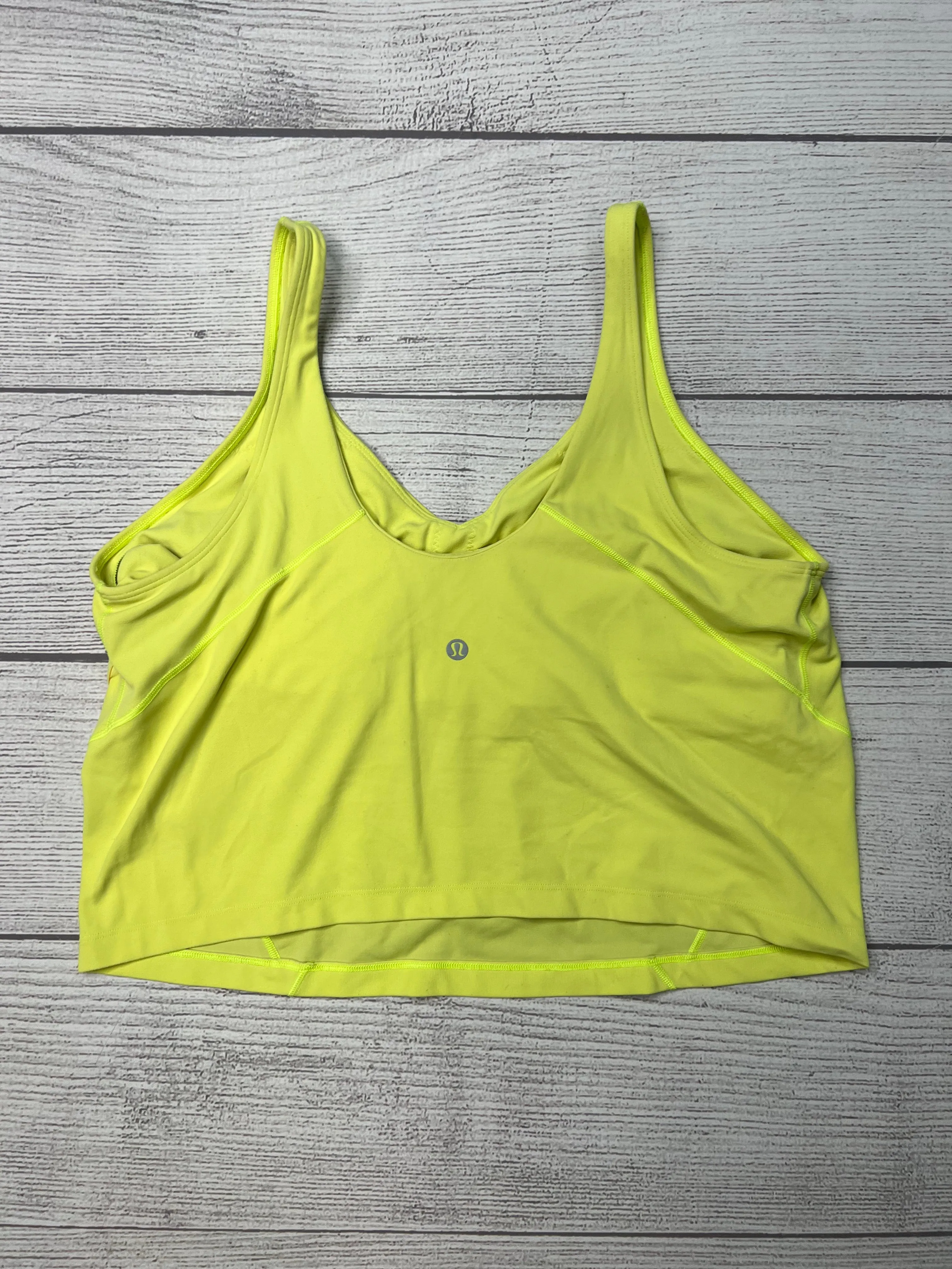 Athletic Tank Top By Lululemon In Neon, Size: 16