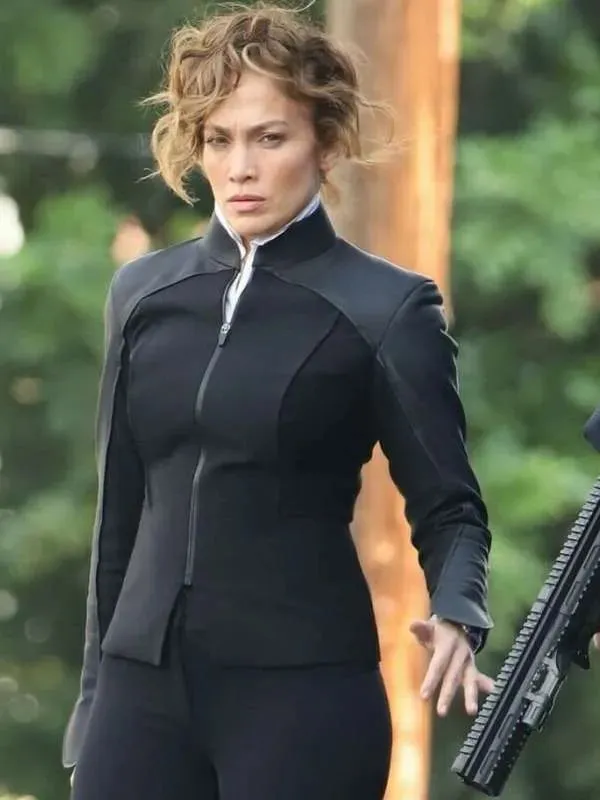 Atlas 2024 Jennifer Lopez Black Jacket