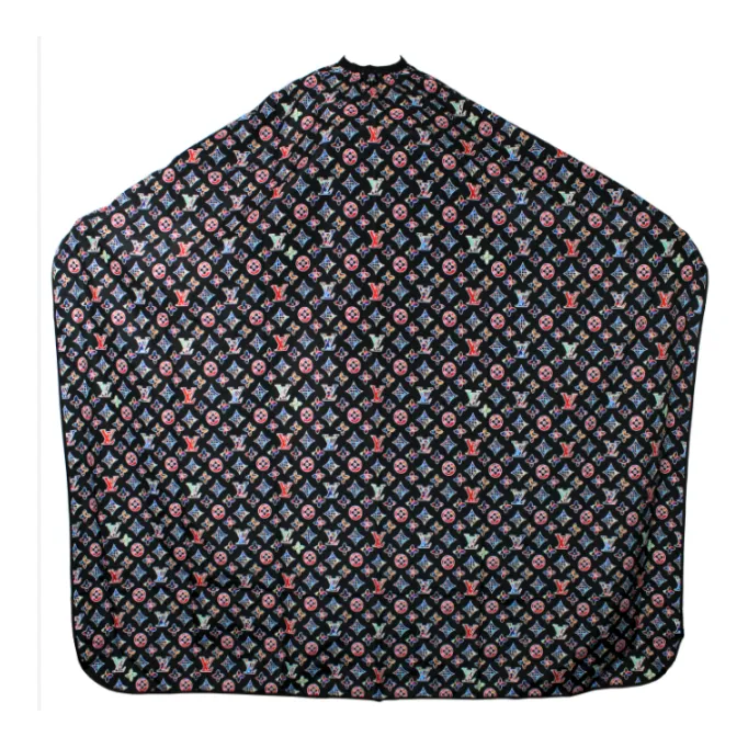 Barber Cape  Multicolor Black