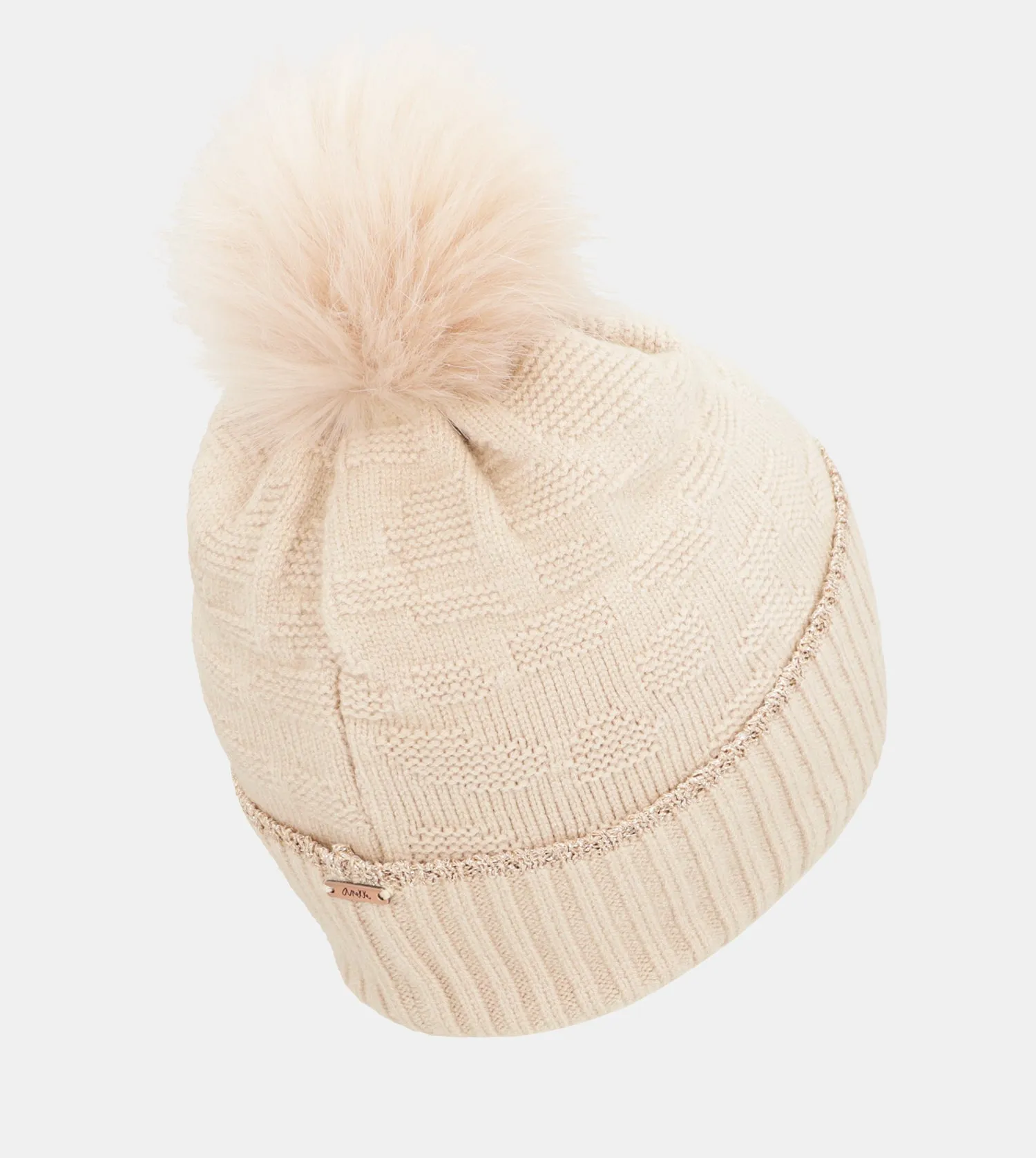 Beige Shodō Knit Hat