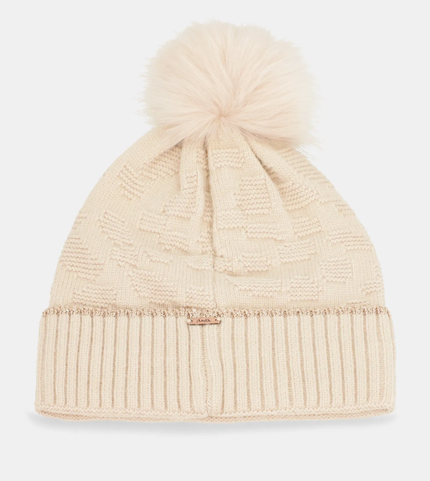 Beige Shodō Knit Hat