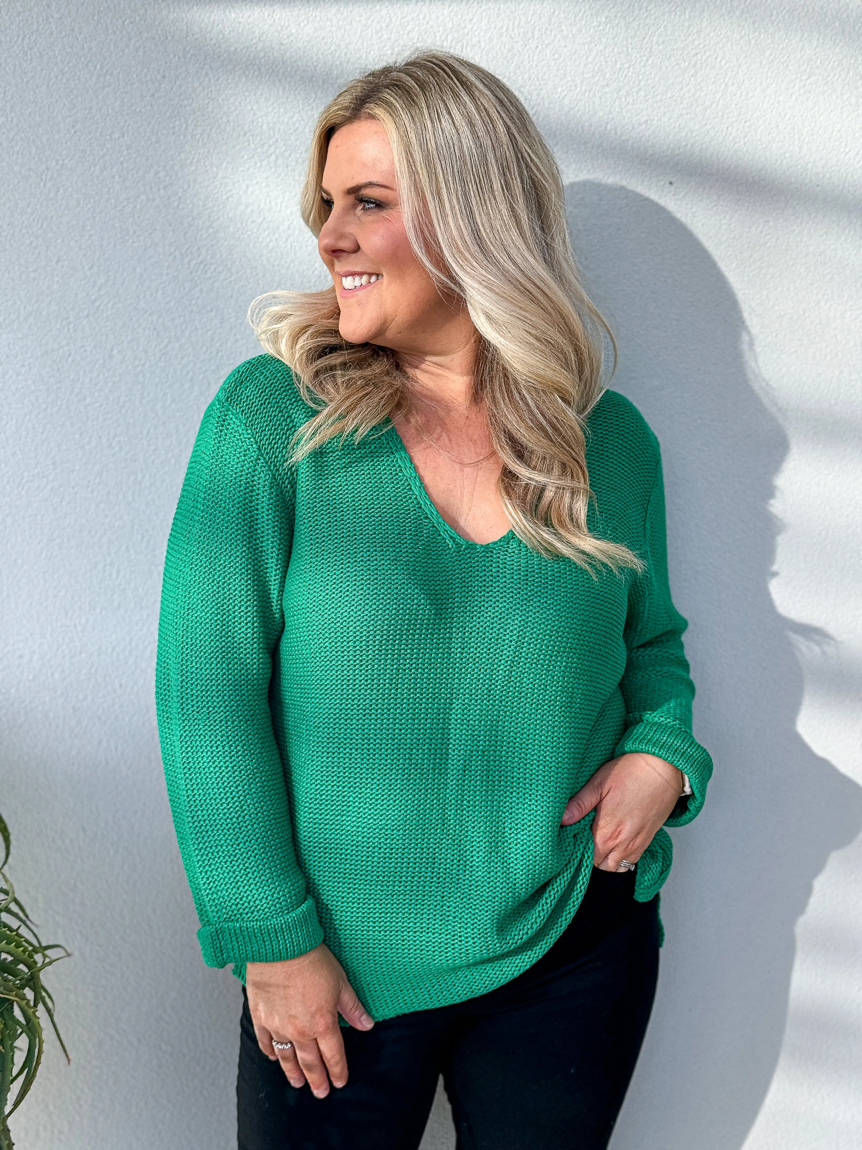 Bessie Knit - Emerald Green