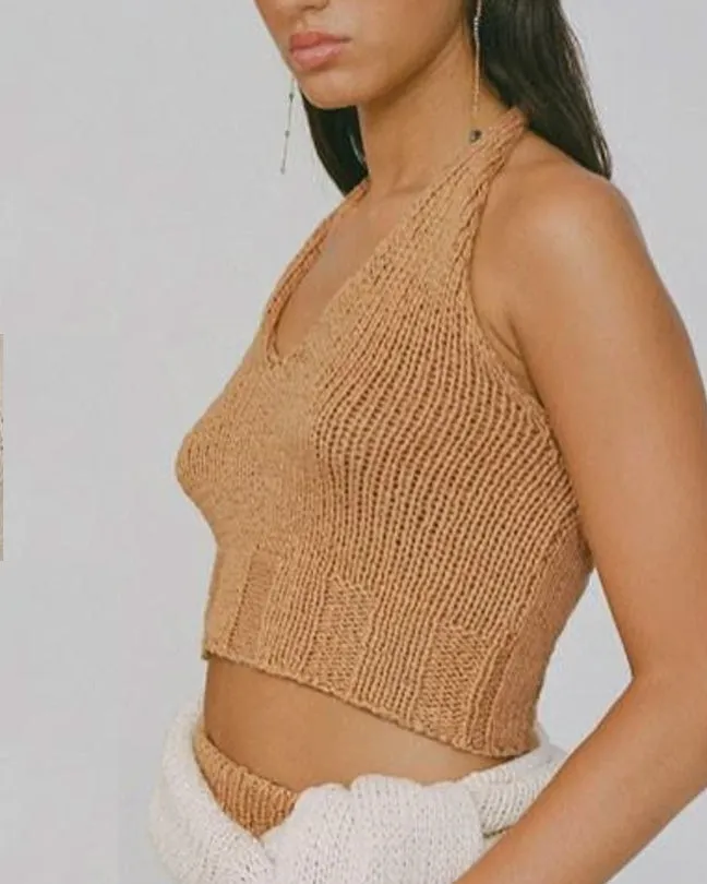 Bien knit top in peach