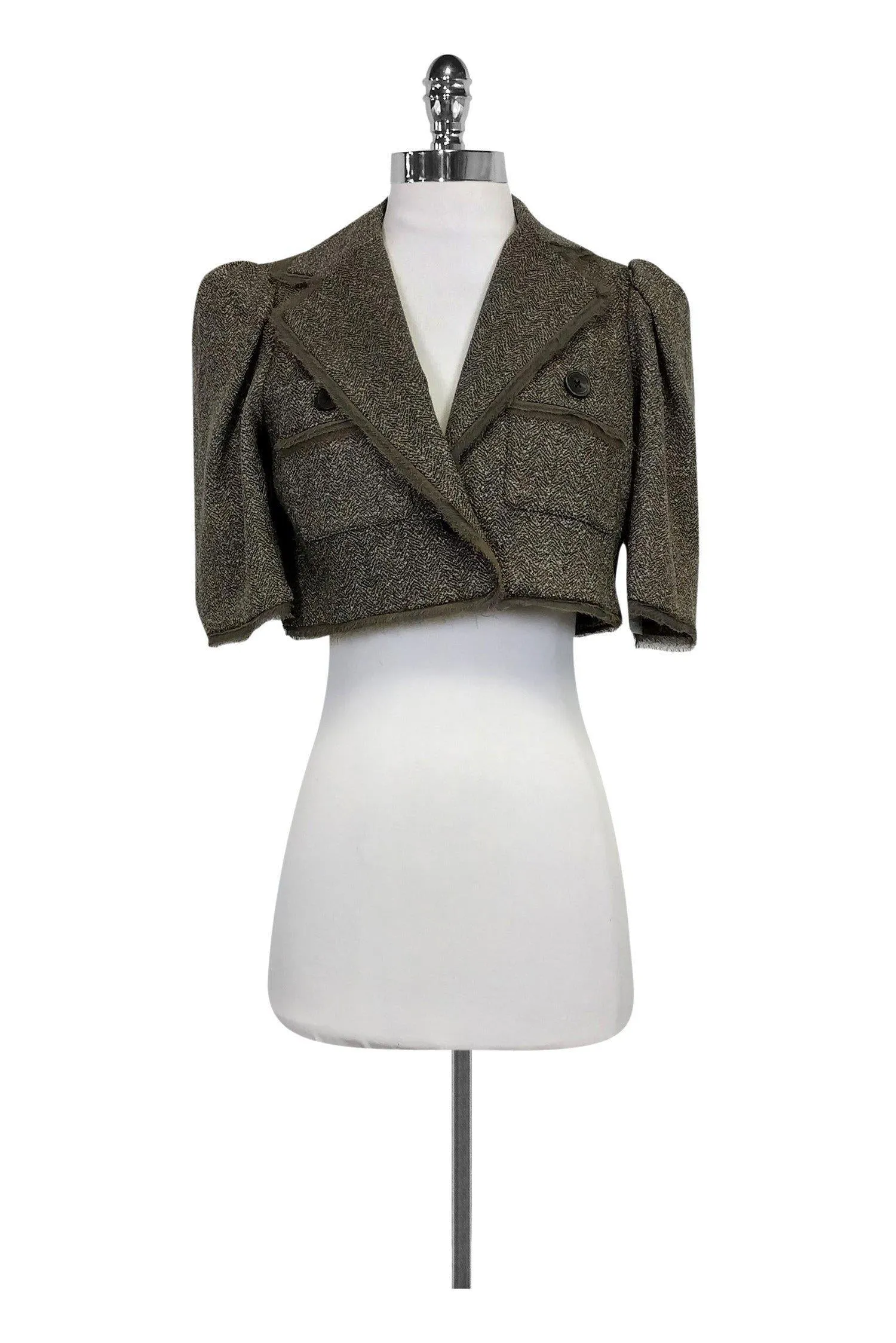 Bill Blass - Brown Crop Top Jacket Sz 2