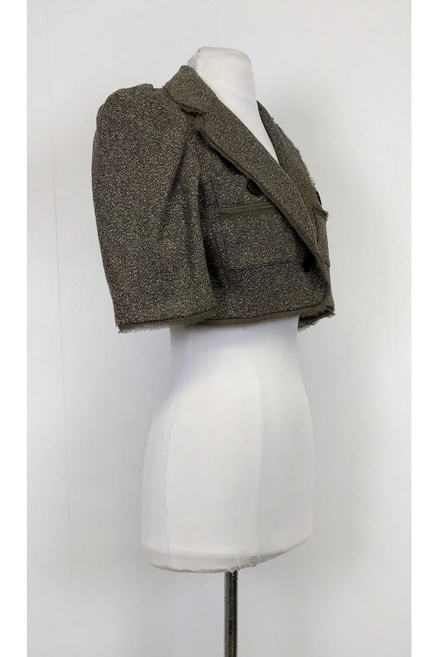 Bill Blass - Brown Crop Top Jacket Sz 2