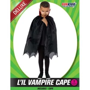 Black Lil Vampire Cape Kids Costume