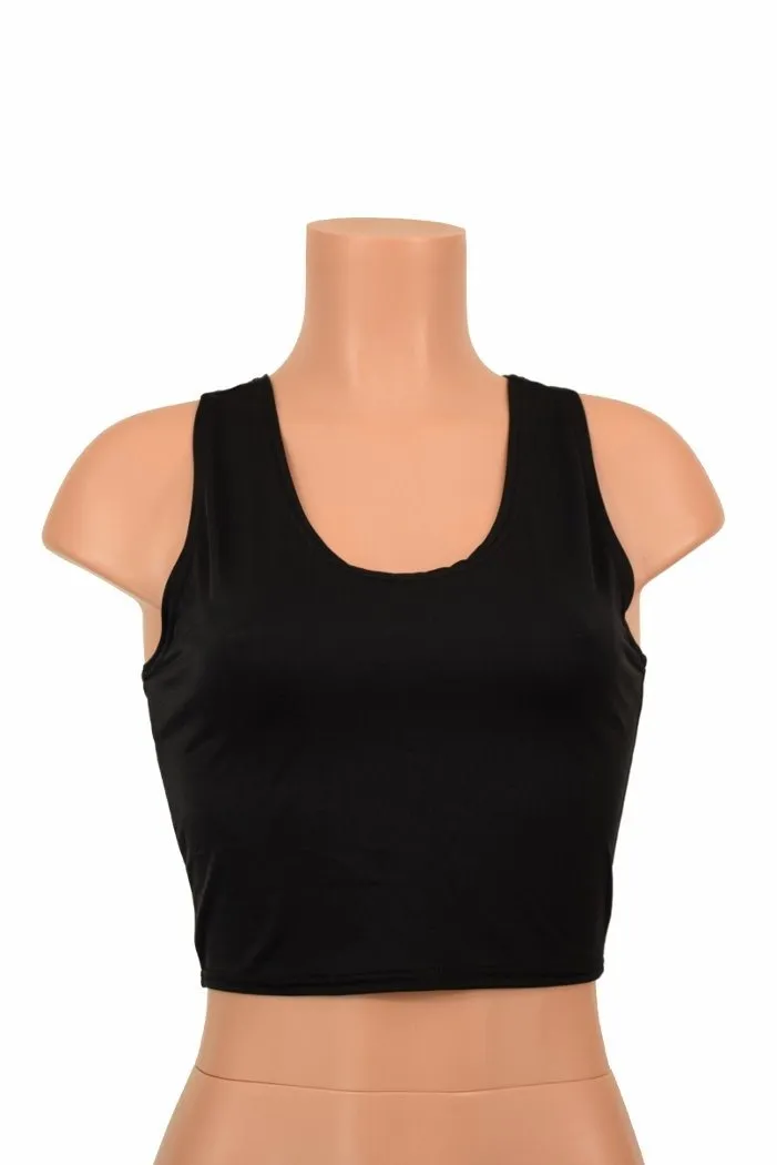 Black Racerback Crop Top