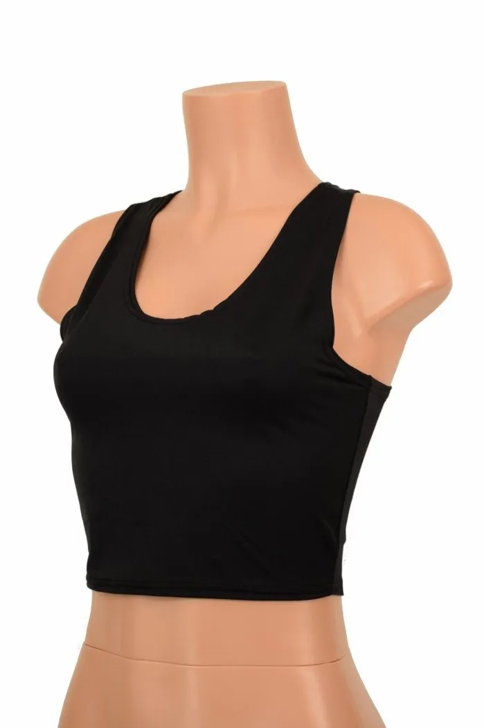 Black Racerback Crop Top