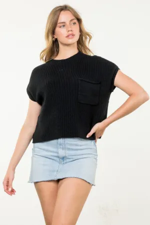 Black Ruthie Knit Top