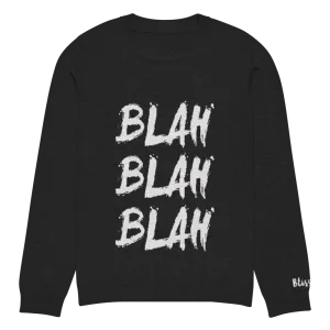 Blah Blah Blah Personalized Knit Sweater