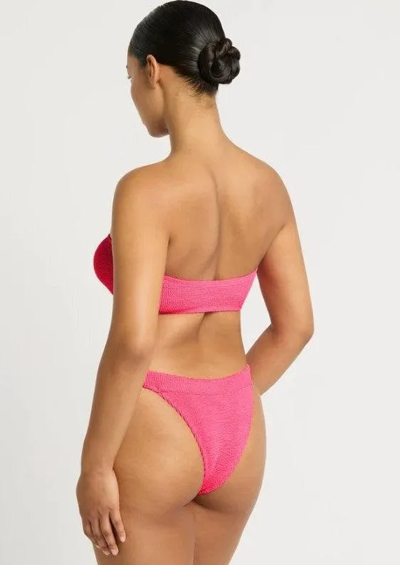 Blake Bandeau Bikini Top in Neon Azalea