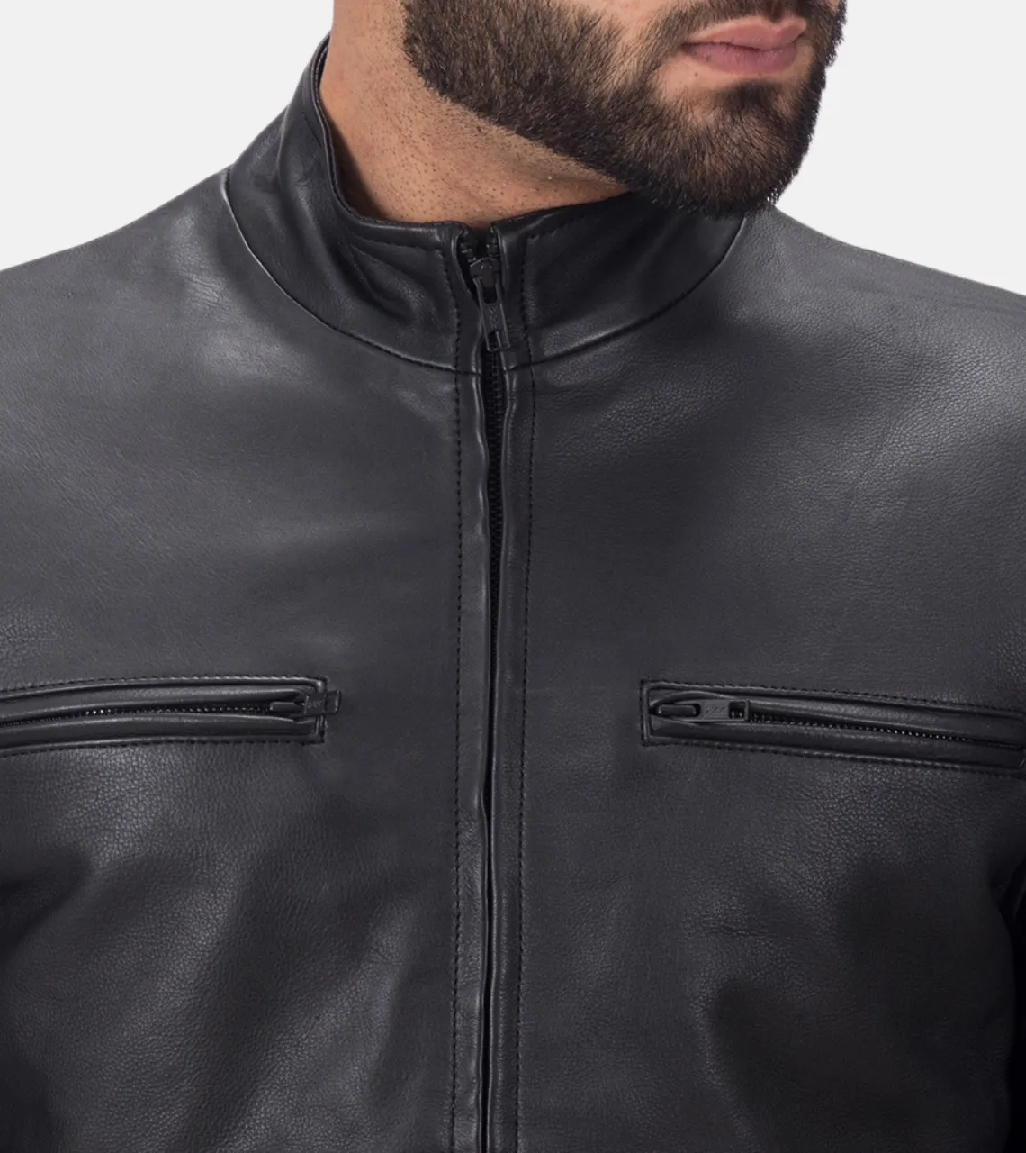 Blanche Matte Men's Biker Leather Jacket