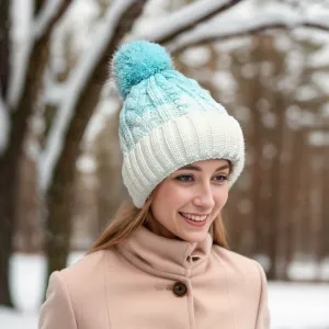 Blue Ice Cream Bobble Hat