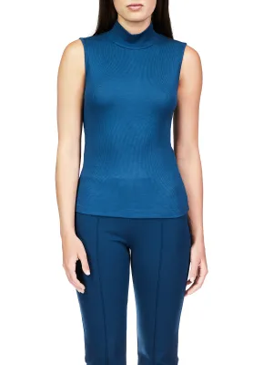 Blue Jewel Essential Mock Top