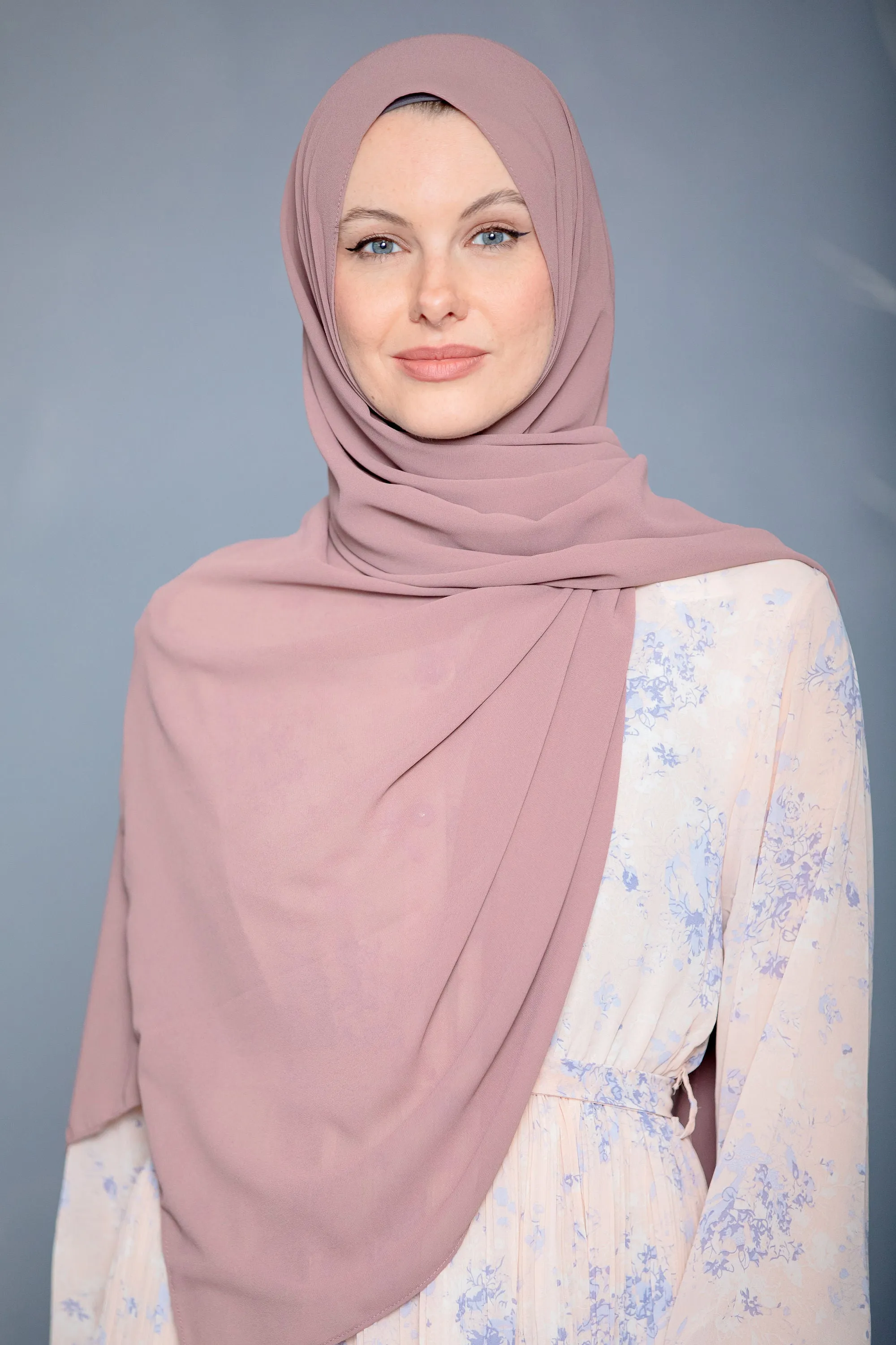 Blush Pink Chiffon Hijab