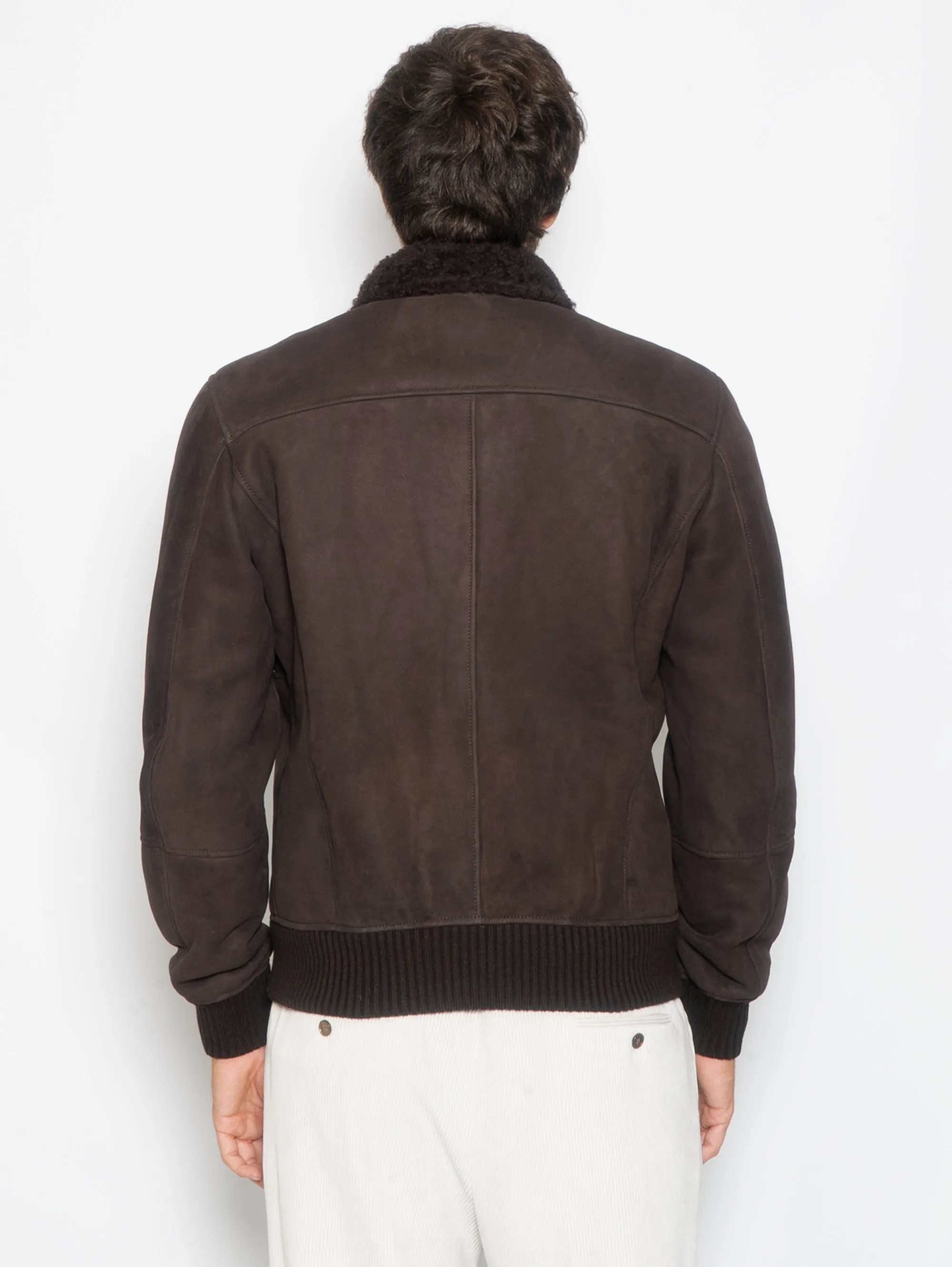 Bomber in Shearling Testa di Moro