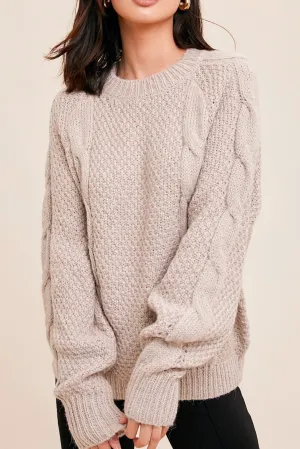 By the Sea Wool Blend Cable Knit Sweater