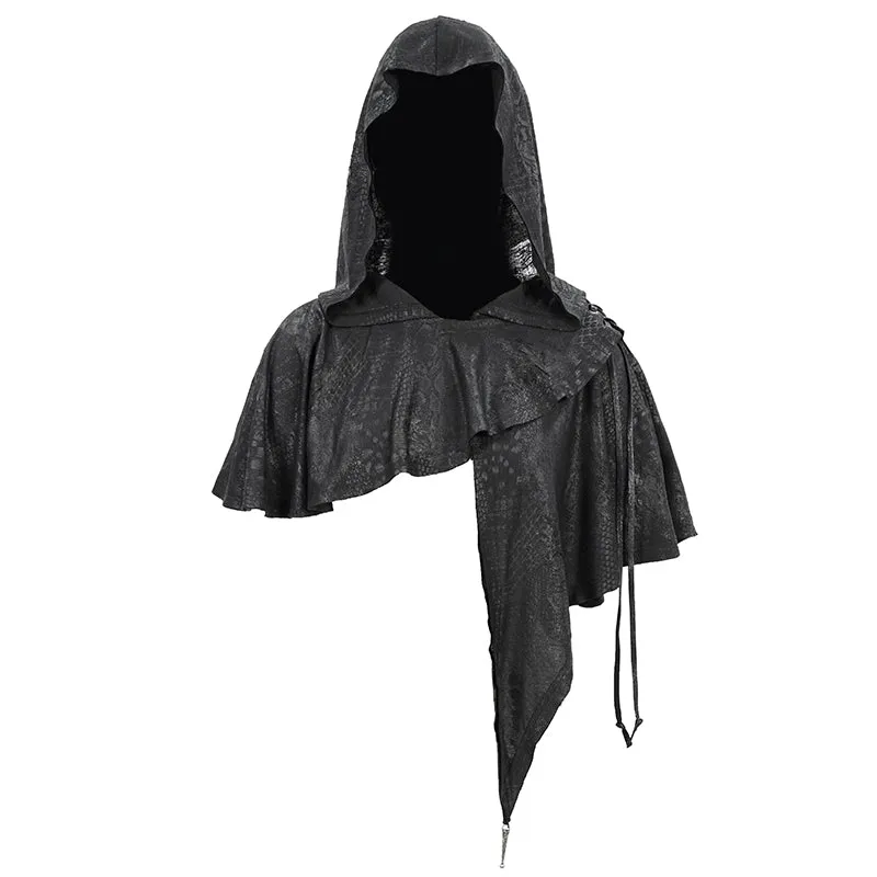 CA021 dark thin hooded  small shawl