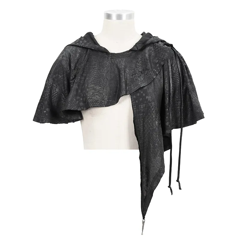 CA021 dark thin hooded  small shawl