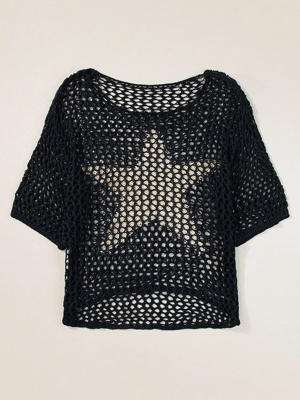 Captivating Crochet Knit Top with Star