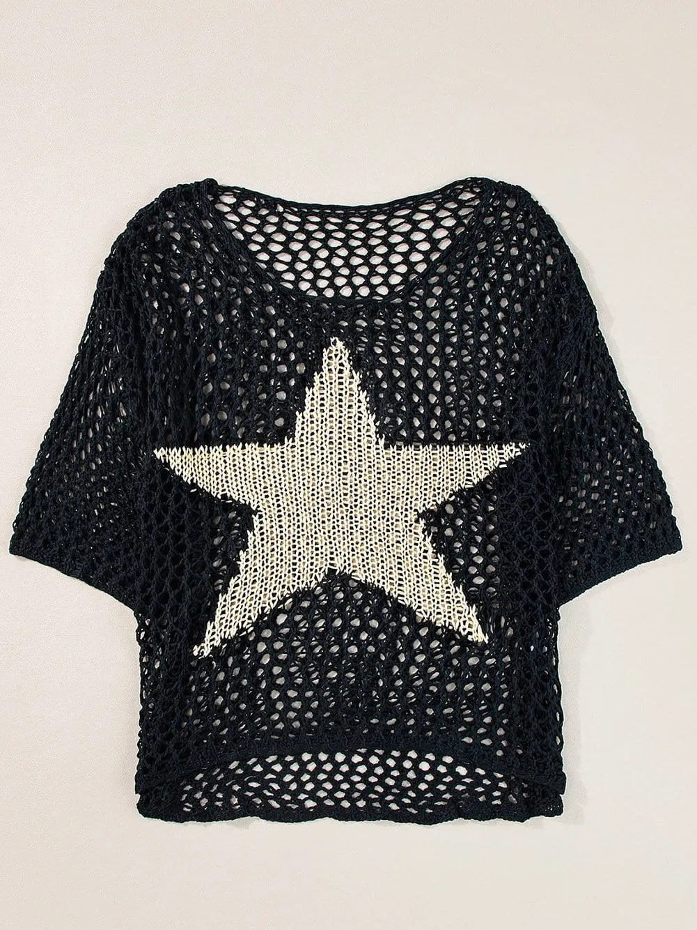 Captivating Crochet Knit Top with Star