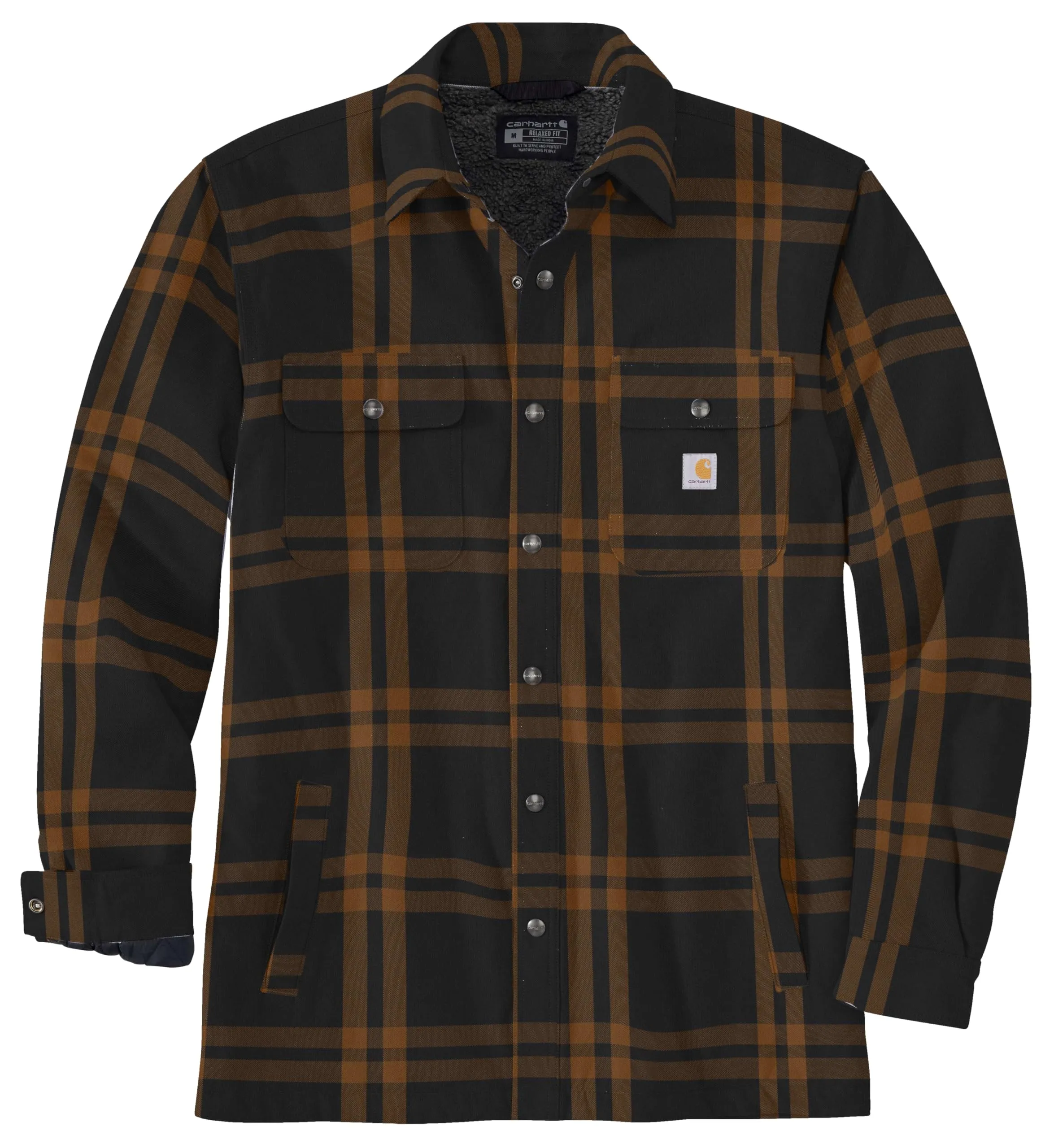 Carhartt 105939 & 106354 Men's Relaxed Fit Flannel Sherpa-Lined Shirt Jac