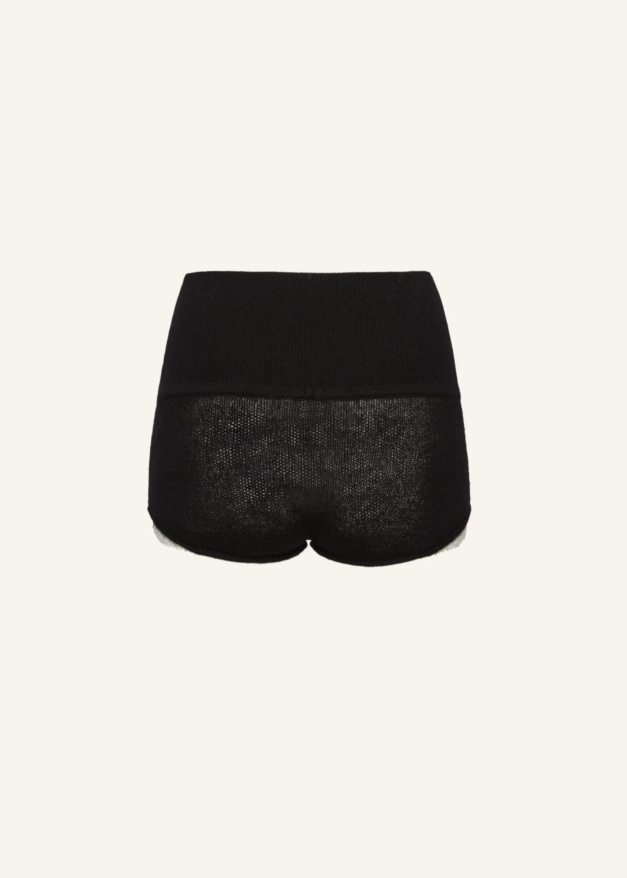 Cashmere knit shorts in black