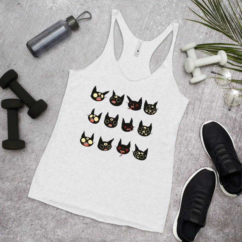 Cat Faces, Racerback Tank Top