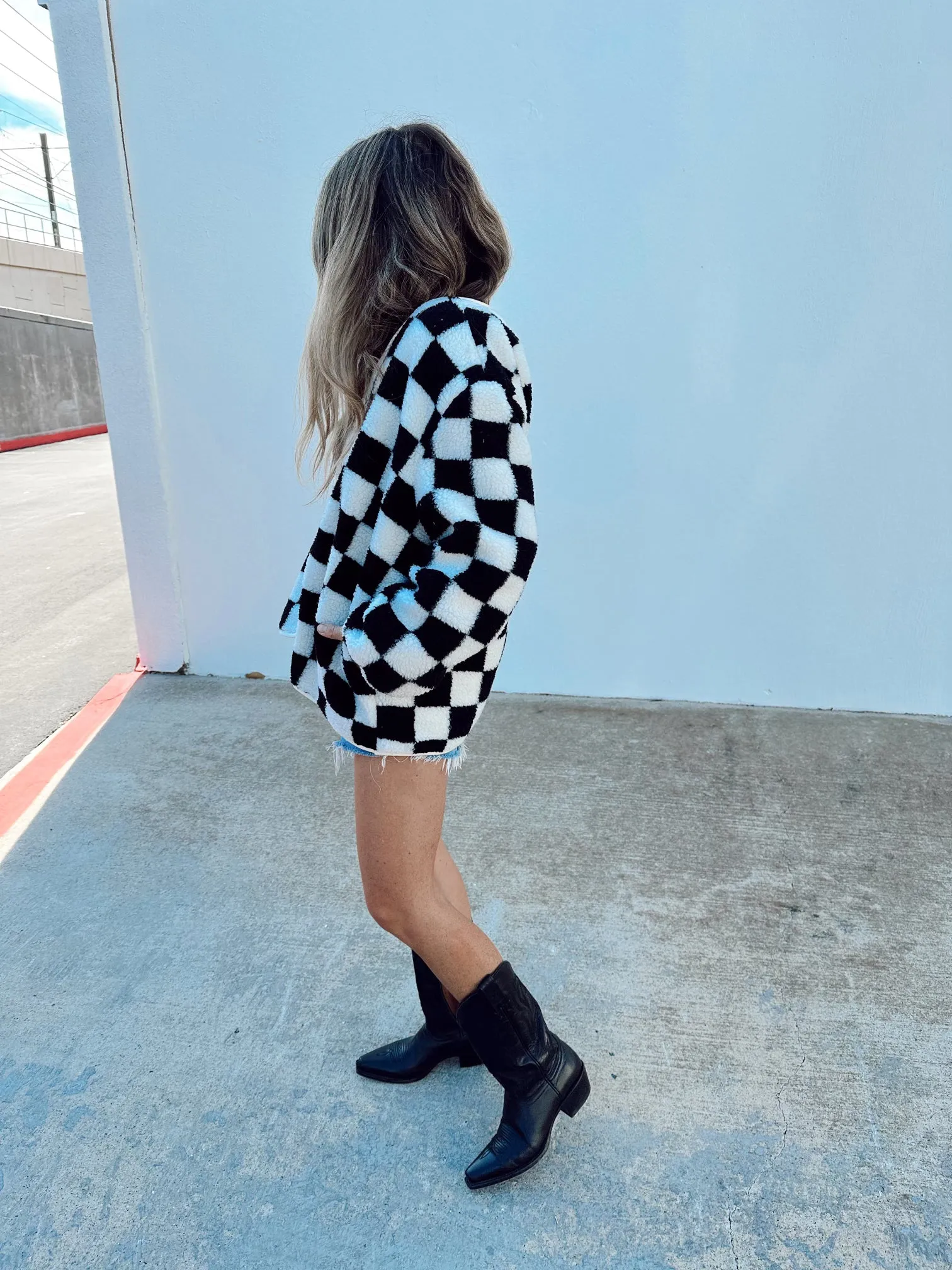 Checkered Sherpa Jacket