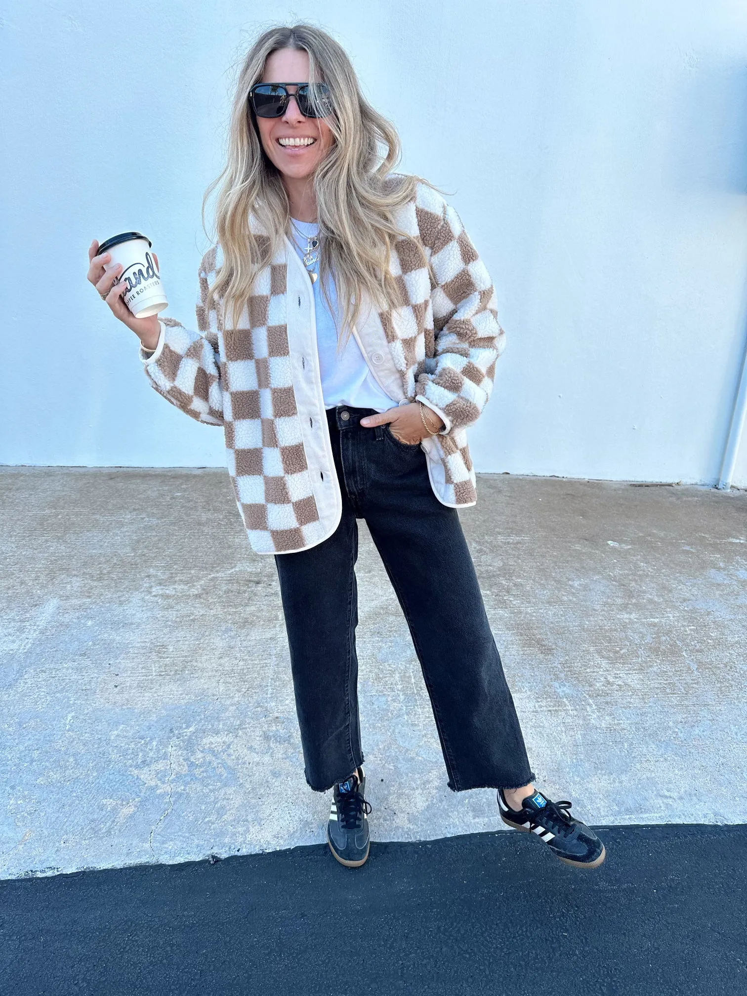 Checkered Sherpa Jacket