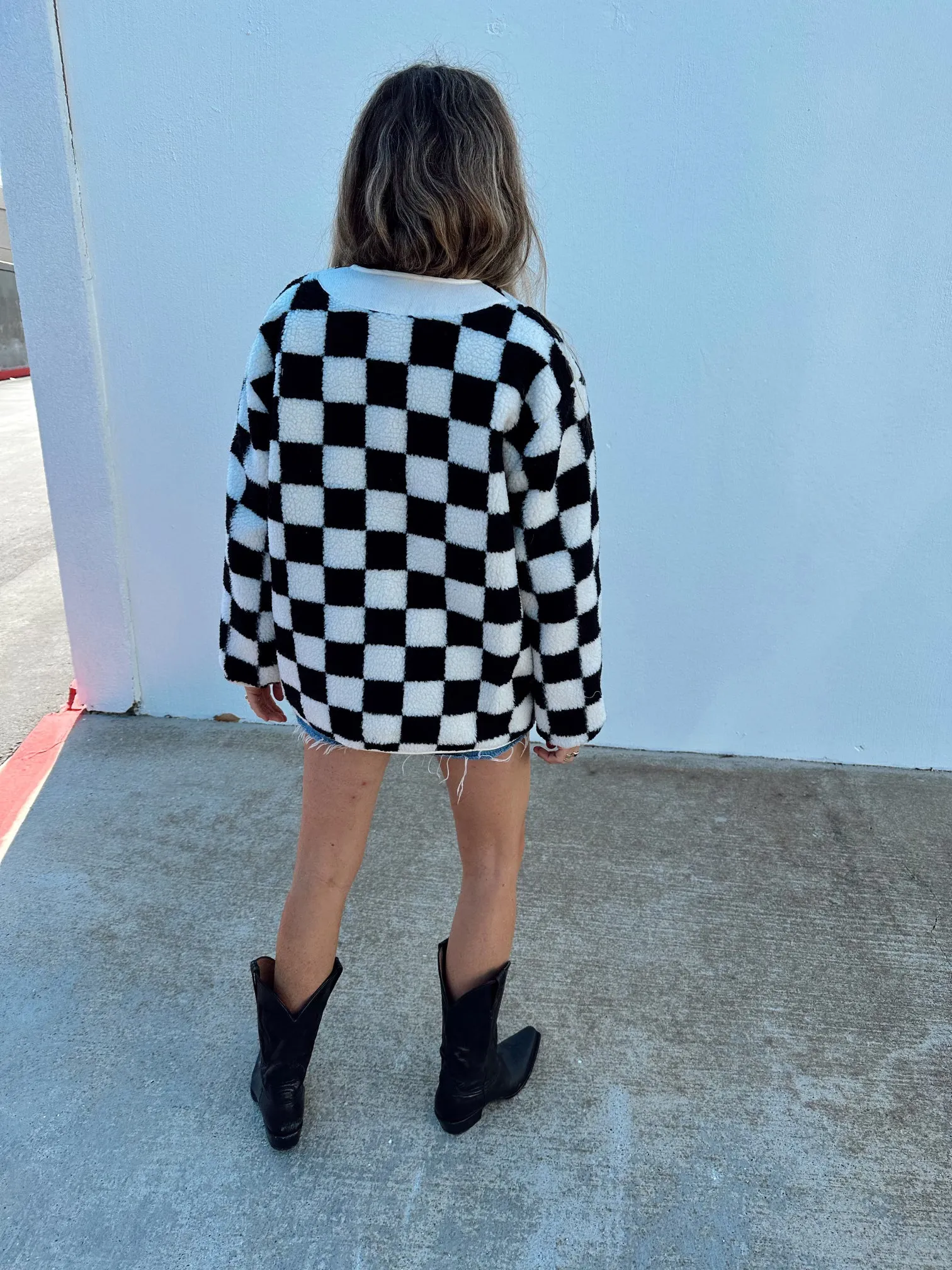 Checkered Sherpa Jacket