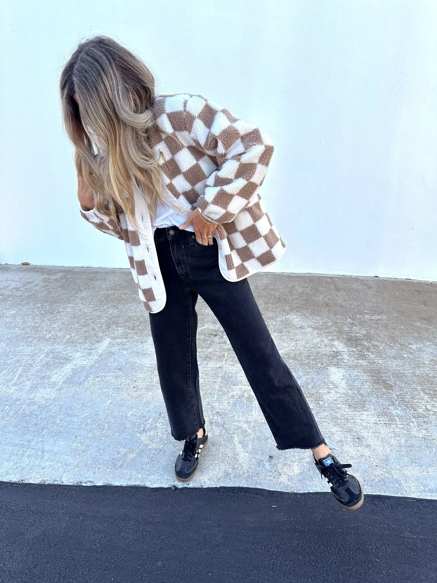 Checkered Sherpa Jacket