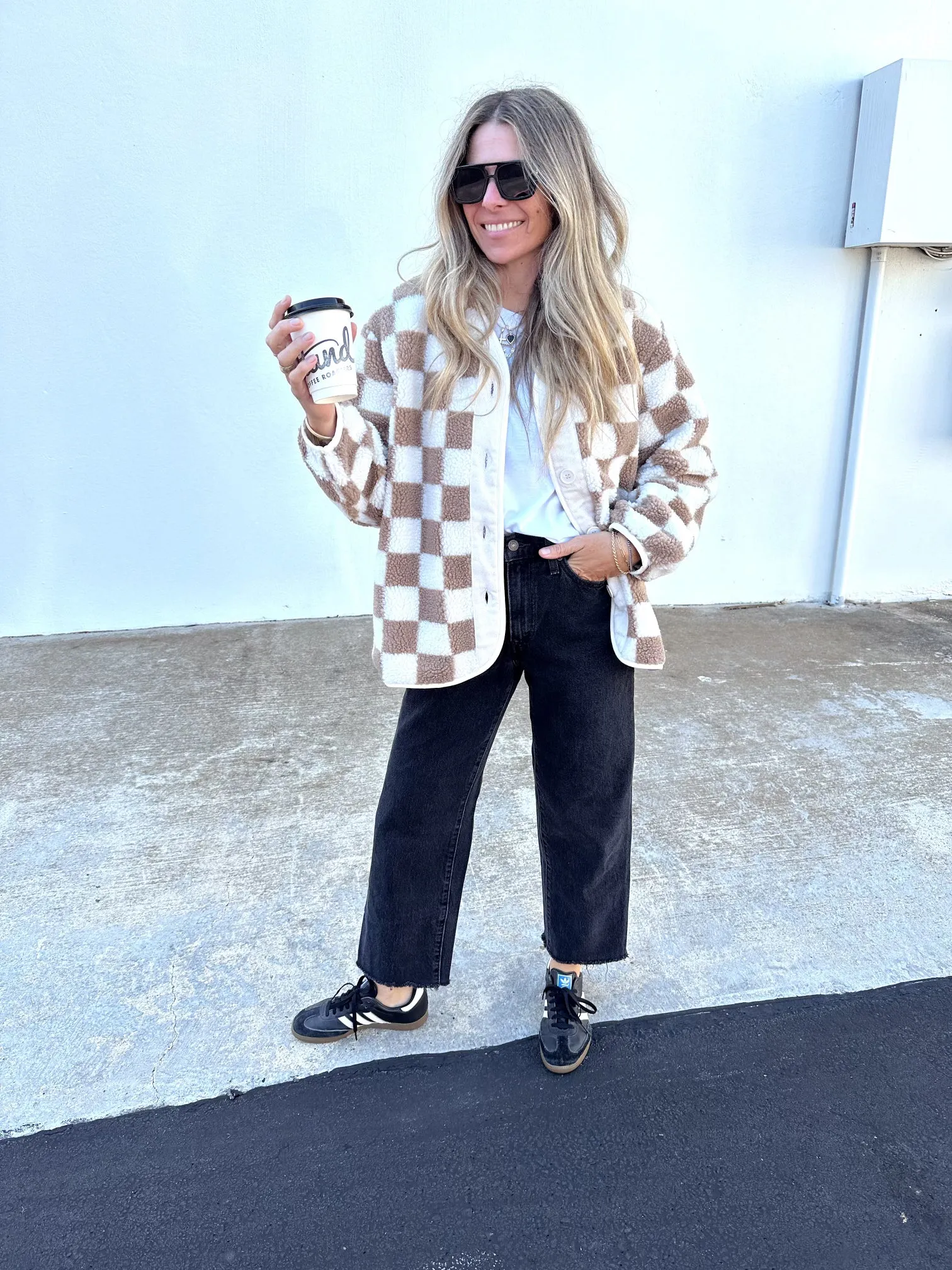 Checkered Sherpa Jacket